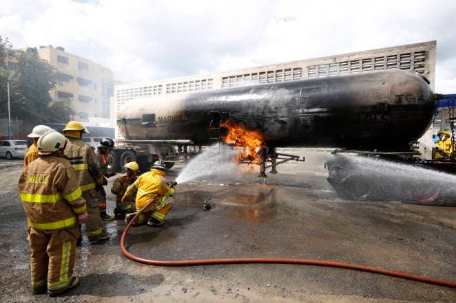 Explosión de la planta de gas Mariot Gas en el sector de Alma Rosa en Santo Domingo Este. Hoy/Arismendy Lora