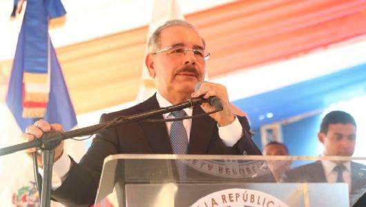 Presidente Danilo Medina durante la entrega del centro de salud.