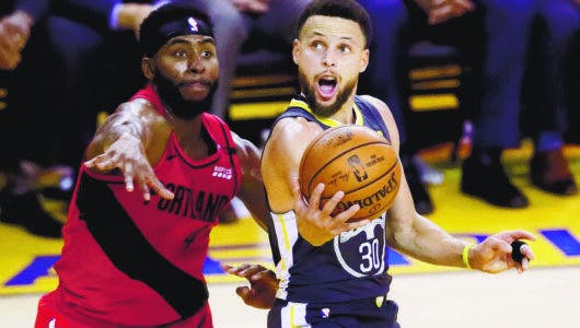 Curry y Thompson  dupla letal para los Warriors  ante Blazers