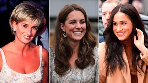 Lady Di, Kate Middleton y Meghan Markle .