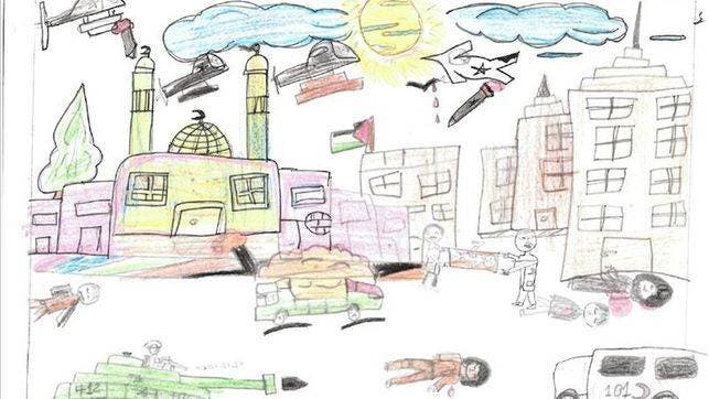 De la pesadilla al papel para combatir el trauma infantil en Gaza