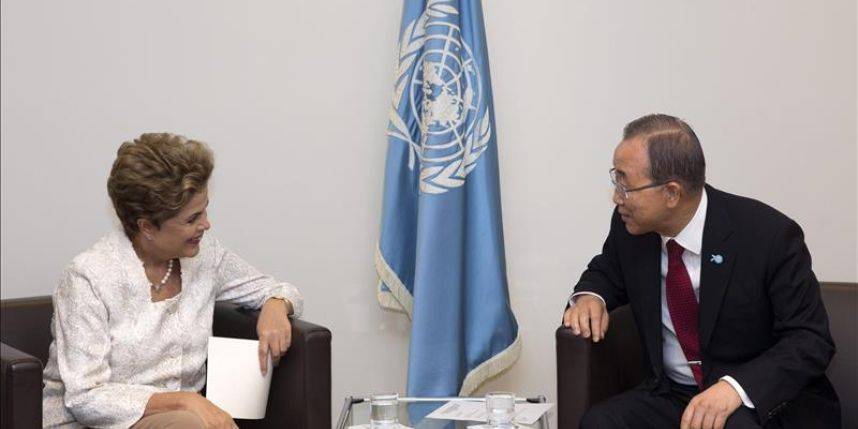 Ban  Ki-moon agradece a Rousseff contribución de Brasil a nueva agenda de desarrollo