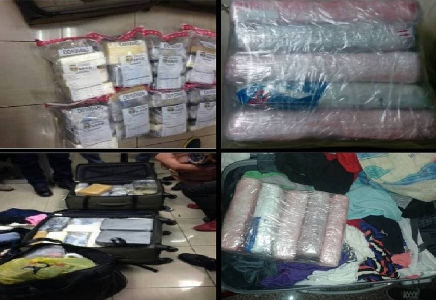 DNCD ocupa 51 paquetes de droga en el Ferry de Santo Domingo y en el AILA