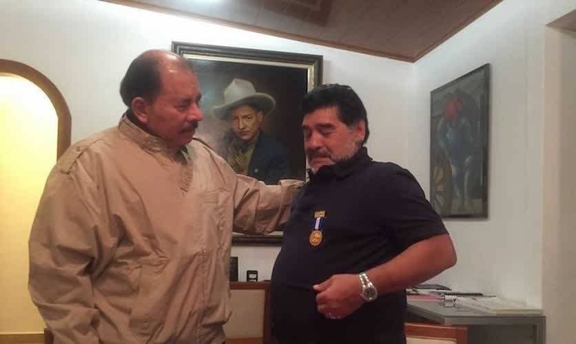 Maradona recibe condecoración del Gobierno de Nicaragua