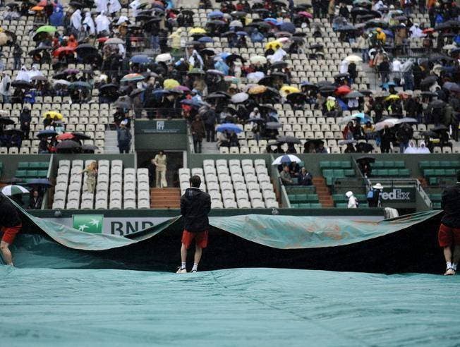 Nueva interrupción por la lluvia en Roland Garros