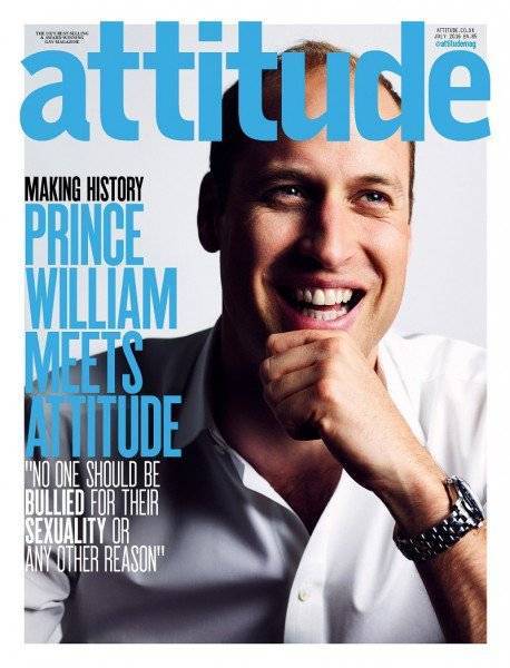 El duque de Cambridge, portada de la revista gay Attitude