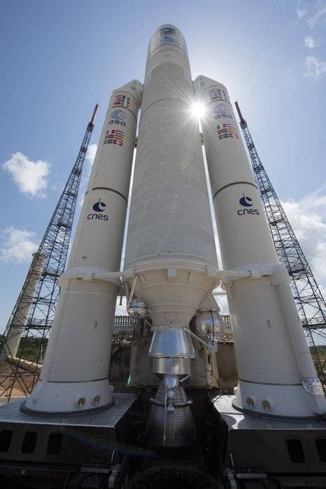 Un cohete Ariane 5 despega con cuatro satélites de la constelación Galileo