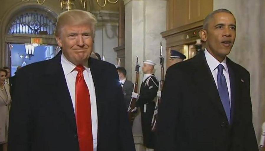 Donald Trump llega al Capitolio junto a Barack Obama; será investido presidente