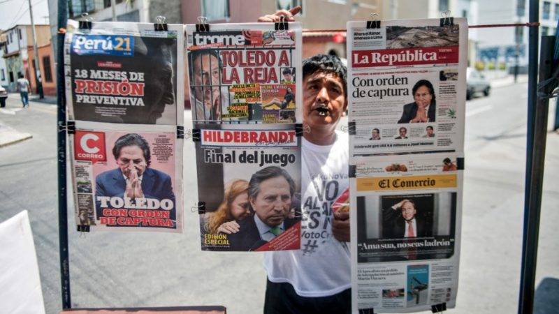 Heriberto Benitez, un polémico exdiputado peruano, está a cargo de la defensa de Toledo/AFP