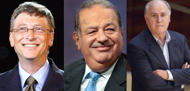 Bill Gates es aún el hombre más rico del mundo; Ortega y Slim retroceden