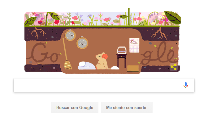 Google dedica doodle a la primavera
