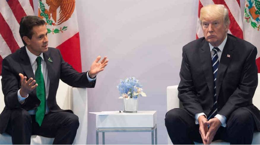 Trump presiona a Peña Nieto por su posición sobre muro fronterizo