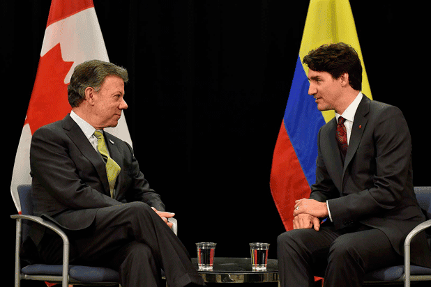 Santos busca en Canadá más inversión en Colombia y recursos para la paz