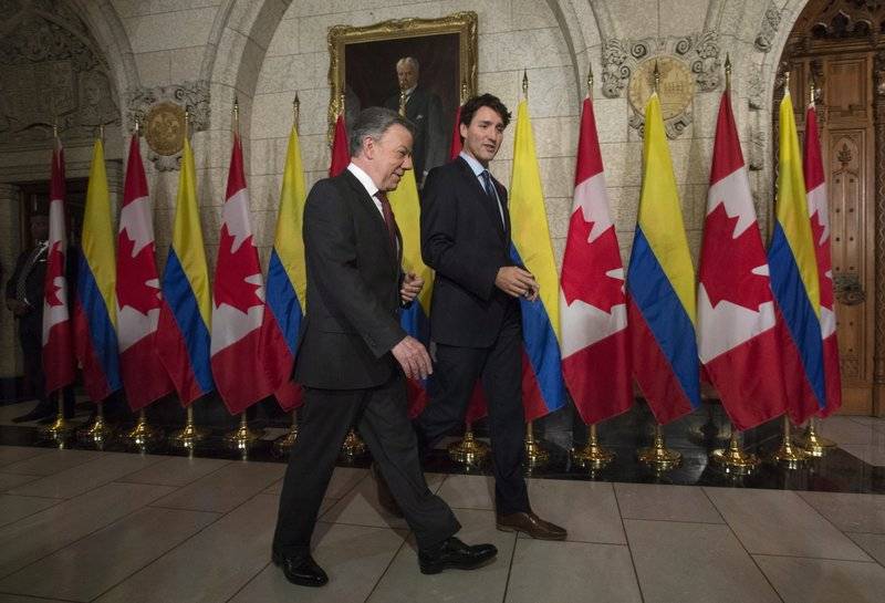 Santos agradece a Canadá apoyo al proceso de paz en Colombia
