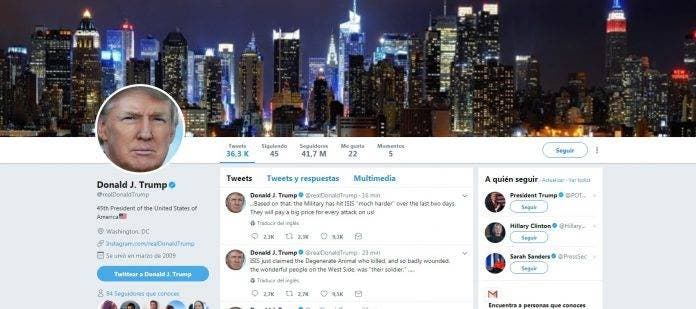 Cuenta de Trump en Twitter fue desactivada por un empleado de la red social
