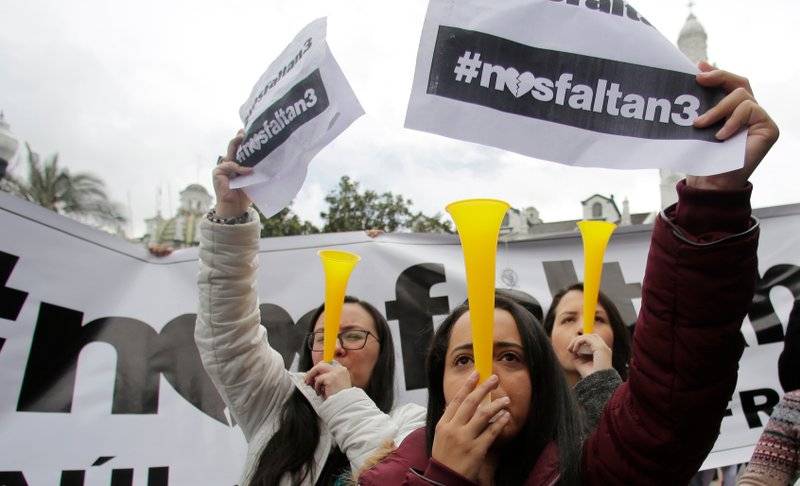 Difunden video de periodistas ecuatorianos secuestrados