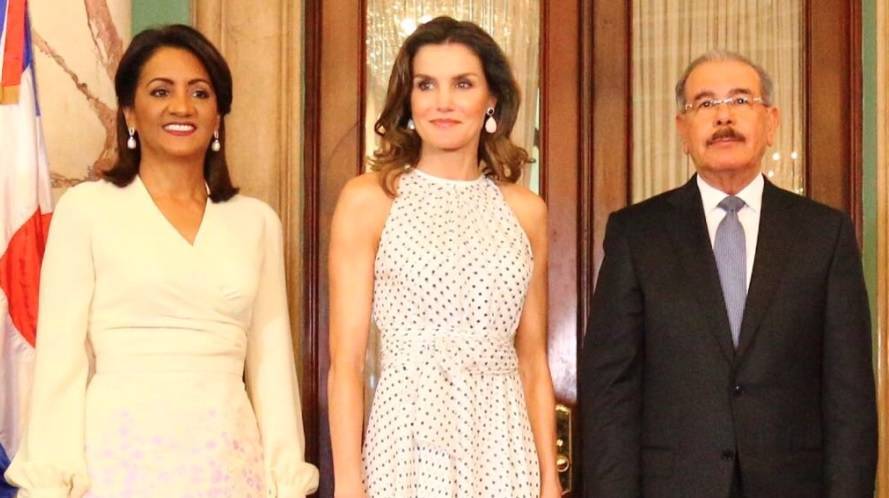 Danilo Medina recibe a la reina de España Letizia Ortíz
