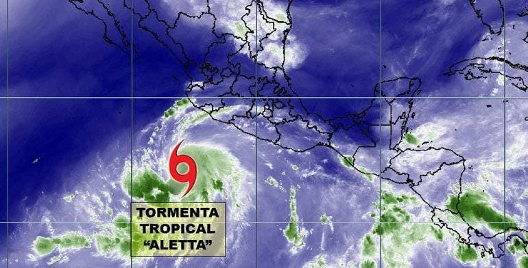 Aletta, la nueva tormenta tropical que se formó en el Océano Pacífico