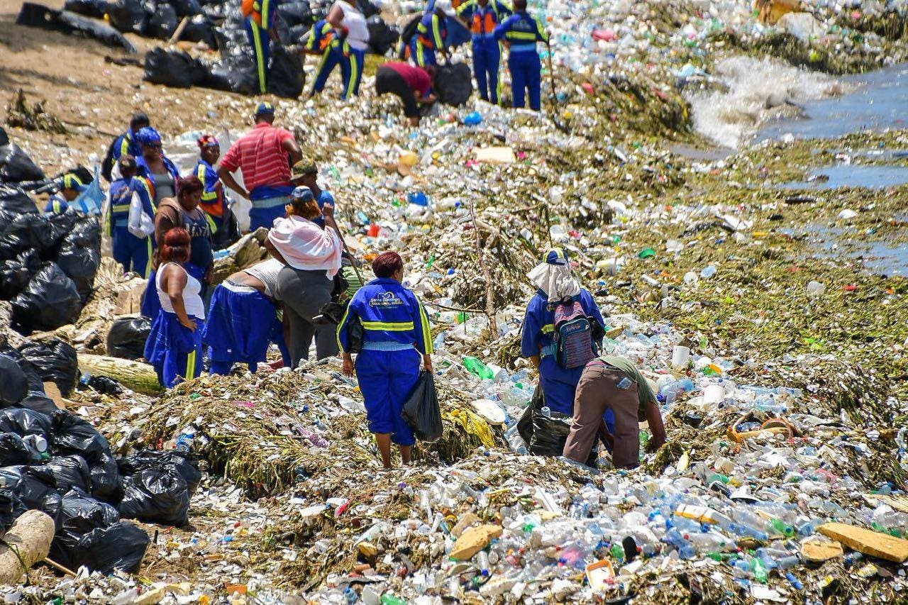 Ayuntamiento del Distrito Nacional retira basuras de las costas