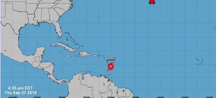 Ojo de Kirk está por cruzar las Antillas Menores con riesgo de inundaciones