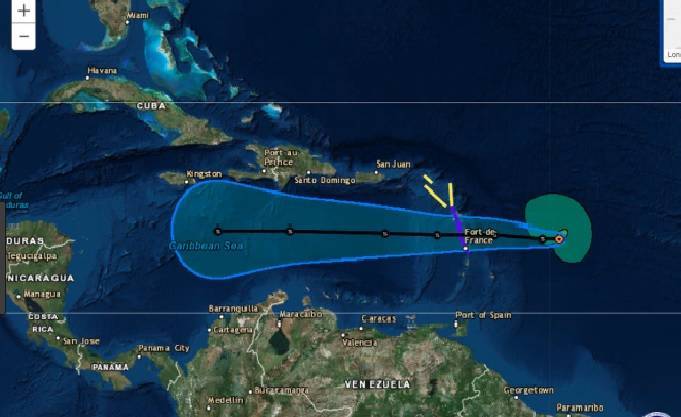 Tormenta tropical Isaac avanza veloz hacia el Caribe y Antillas Menores