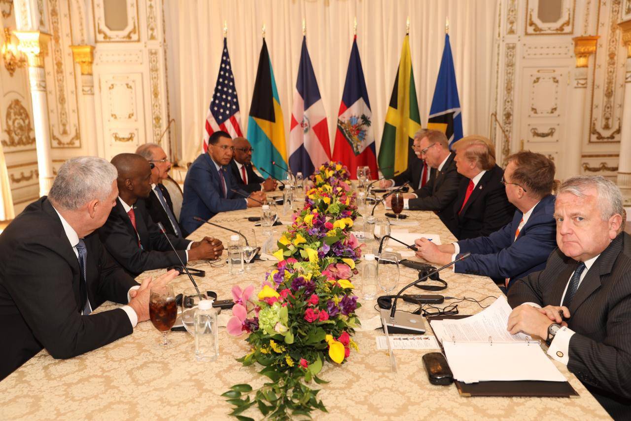 Danilo Medina y líderes del Caribe están reunidos con Donald Trump en Miami