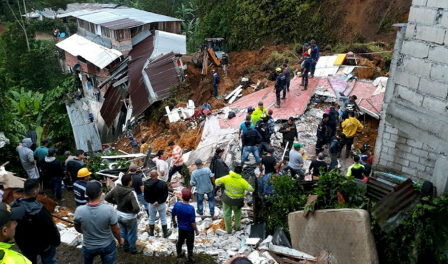 Más de 14 personas muertas por un deslizamiento en el suroeste de Colombia 