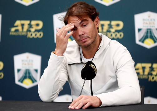 Nadal se lesiona en el entrenamiento y no puede jugar la semifinal de París