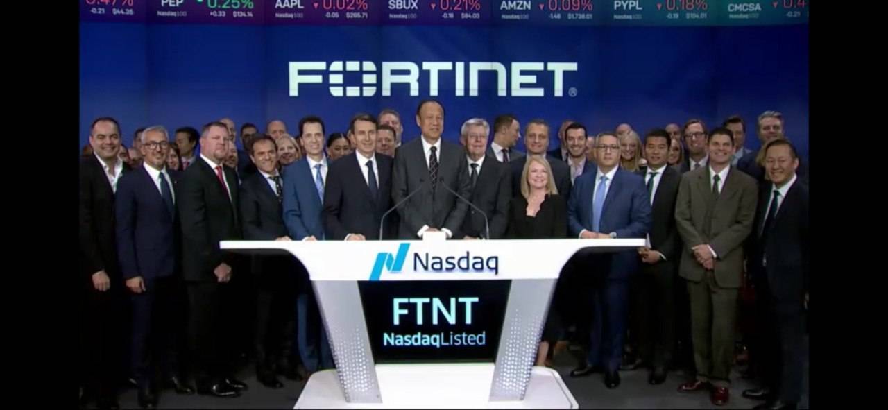 Fortinet celebra su décimo aniversario en la bolsa con un campanazo en Nasdaq