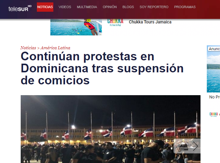 Protestas de jóvenes dominicanos en la Plaza de la Bandera ha logrado la atención de la prensa internacional