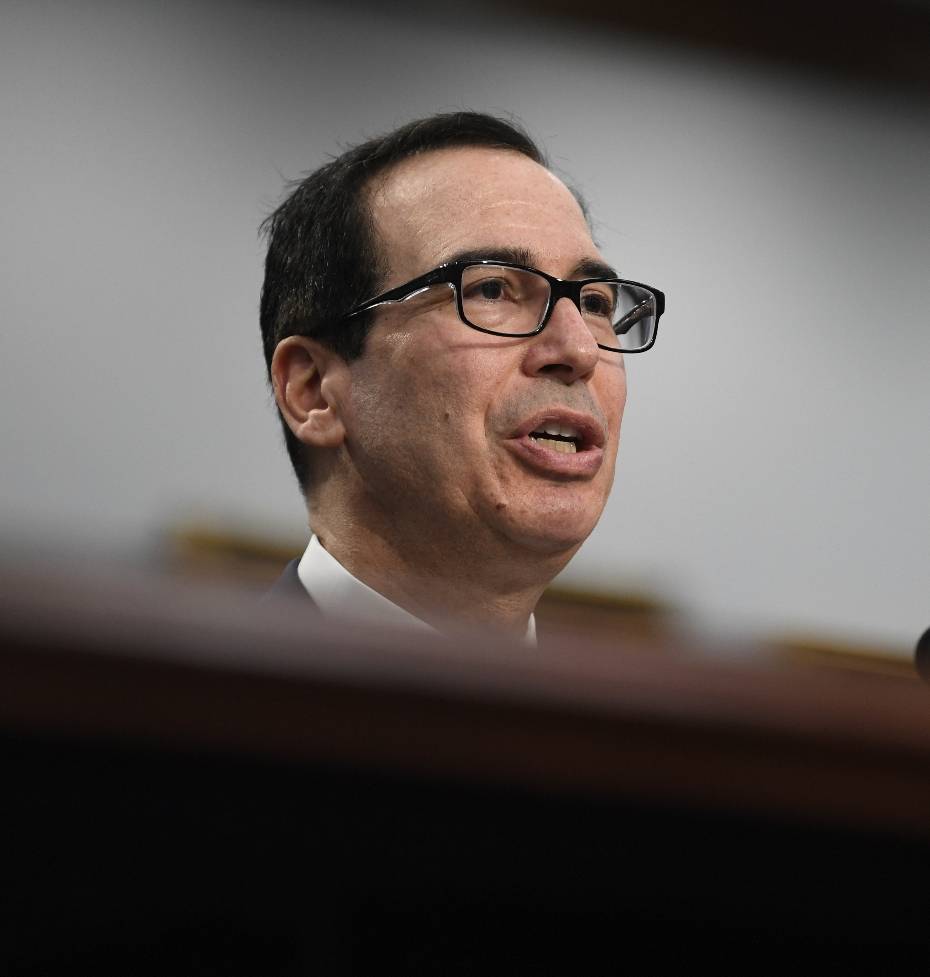 Treasury Secretary Steven Mnuchin testifies on Capitol Hill in Washington, Wednesday, March 11, 2020, before a House Appropriations subcommittee hearing on the FY'21 budget. (AP Photo/Susan Walsh)