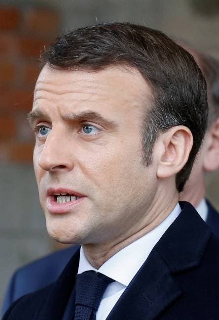 Le Touquet (France), 15/03/2020.- French President Emmanuel Macron speaks to the media, after casting his ballot during the first round of the mayoral elections in Le Touquet, France, 15 March 2020. France is holding nationwide elections to choose all of its mayors and other local leaders despite a crackdown on public gatherings because of the new Covid-19 coronavirus. Several European countries have closed borders, schools as well as public facilities, and have cancelled most major sports and entertainment events in order to prevent the spread of the SARS-CoV-2 coronavirus causing the Covid-19 disease. (Elecciones, Francia) EFE/EPA/PASCAL ROSSIGNOL / POOL MAXPPP OUT