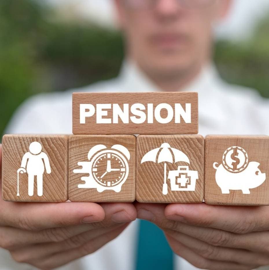 Concept of retirement planning. Pension savings and elderly fina