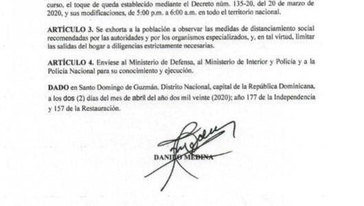 Decreto 142-20 del Poder Ejecutivo.