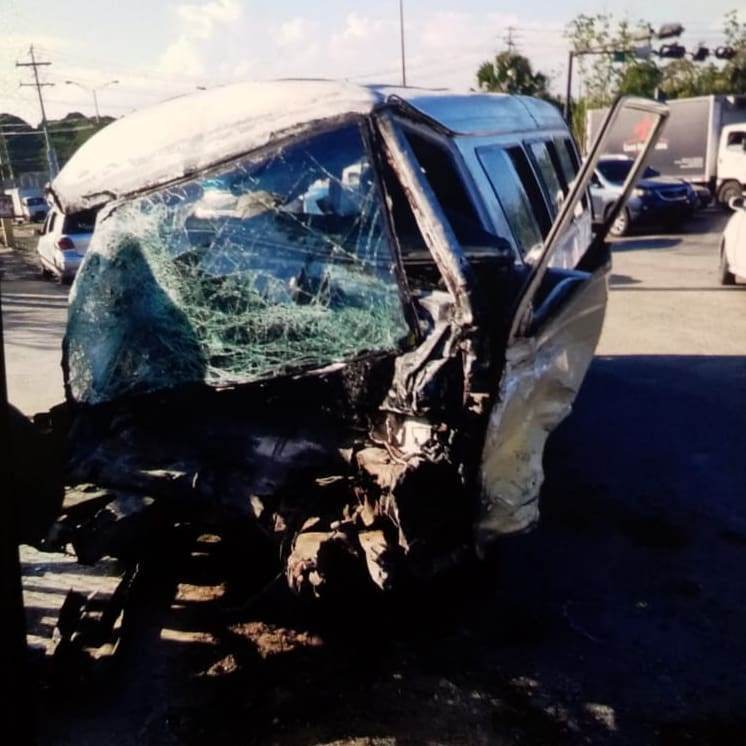 Avenida Jacobo Majluta: Siete lesionados al colisionar cuatro vehículos
