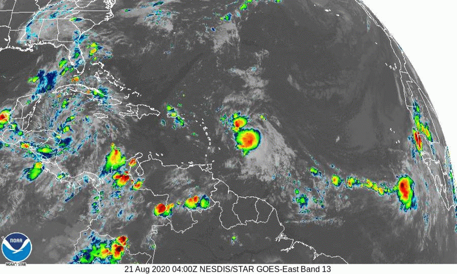 Depresión tropical tocaría suelo dominicano el sábado en la tarde