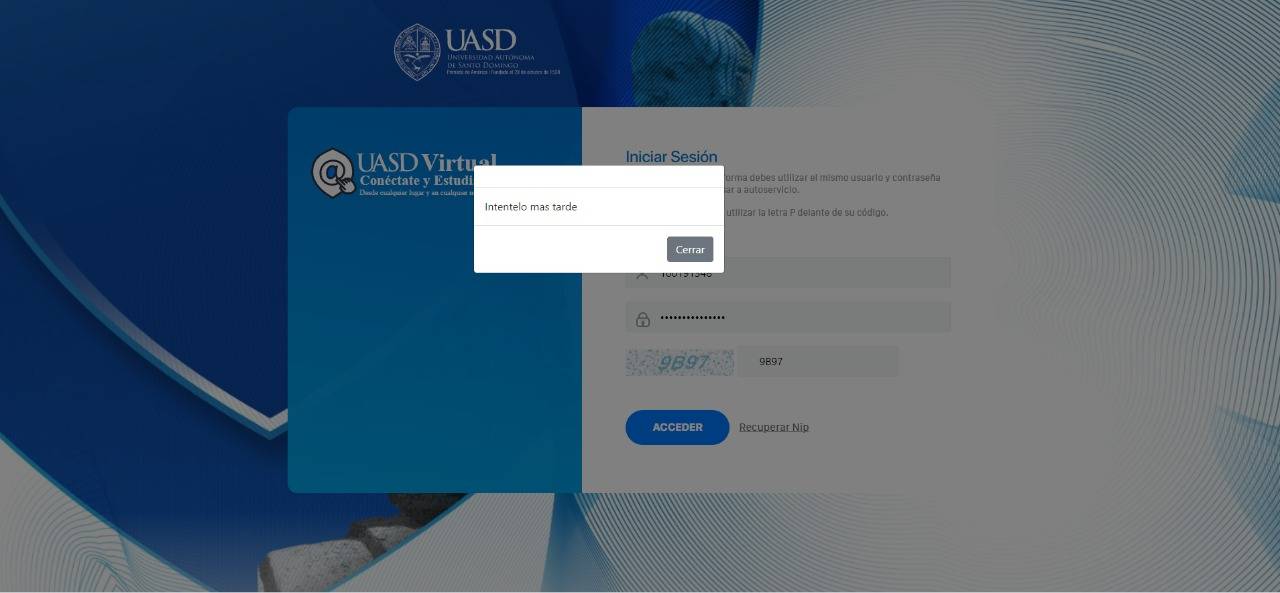 Fallas en plataforma de la UASD  dificulta inicio de clases virtuales