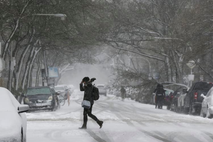 Intensa nevada impactaría hoy a Nueva York y Nueva Jersey