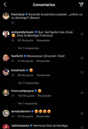 Comentarios en cuenta de Francisca