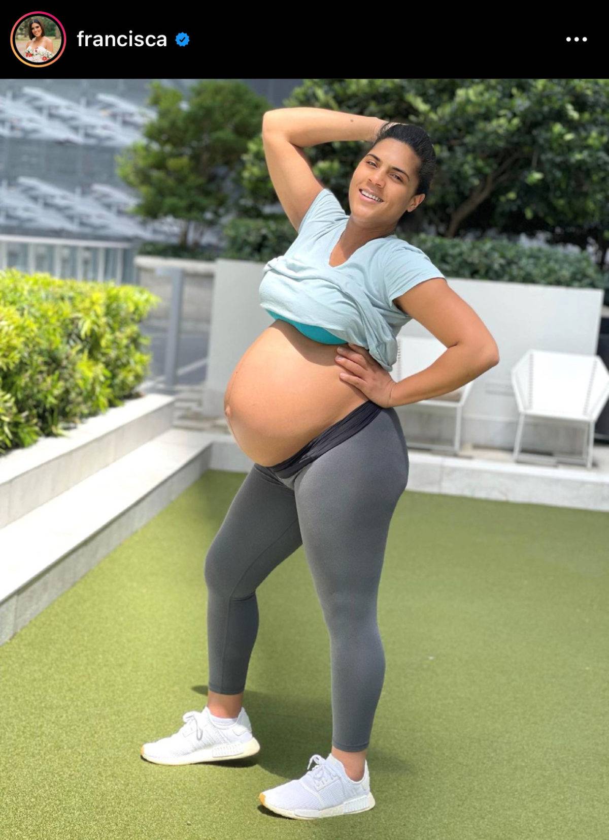 Presentadora Francisca Méndez muestra sus 38 semanas de embarazo en Instagram