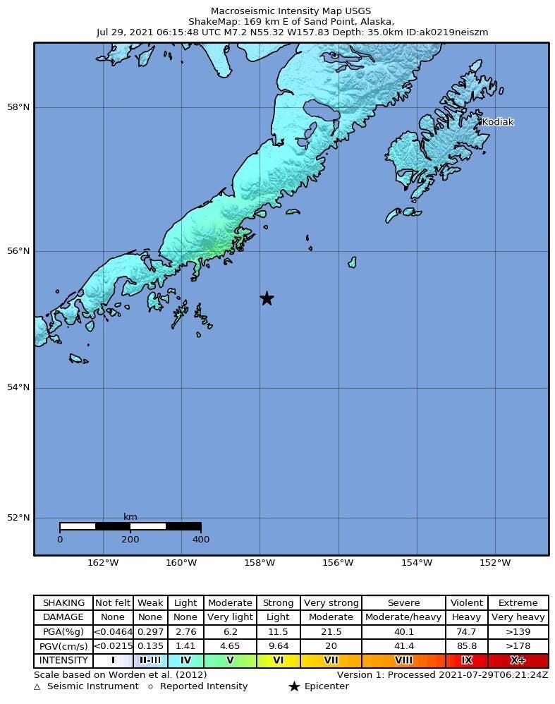 Cancelan alerta de tsunami en Hawái tras fuerte terremoto en Alaska