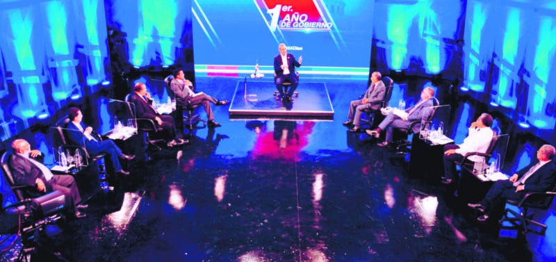 El presidente Luis Abinader fue entrevistado en los estudios de Telesistema Canal 11 por los directores de los medios del Grupo de Comunicaciones Corripio. pablo matos