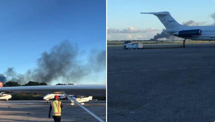 Reportan accidente aéreo en Aeropuerto Las Américas