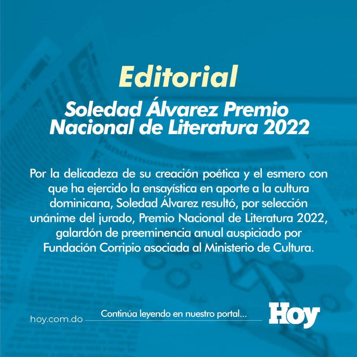 Soledad Álvarez Premio Nacional de Literatura 2022