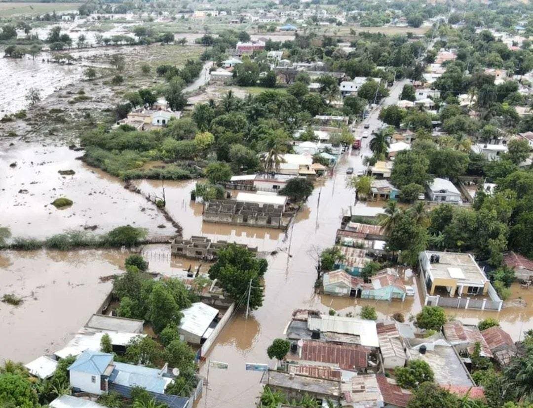 Lluvias provocan inundaciones en el Cibao