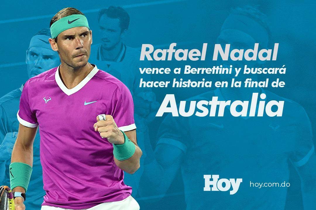 Rafael Nadal vence a Berrettini; buscar hacer historia en final  Australia
