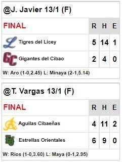 lidom resultados tabla posiciones partidos 181 1