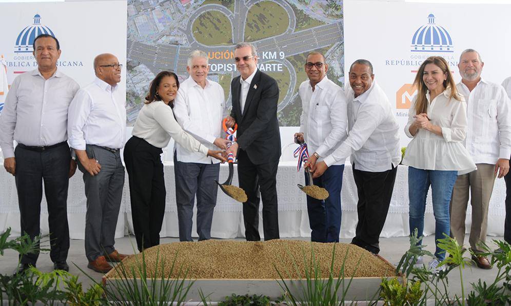 Presidente Abinader dejó iniciados trabajos de ampliación Km 9 de la autopista Duarte