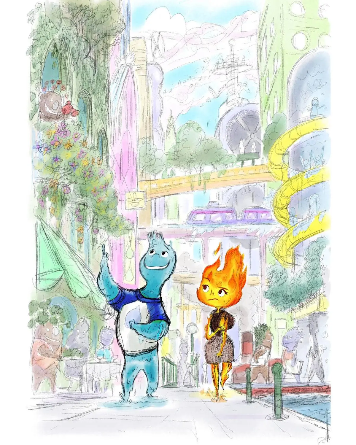 Revelan primera imagen de “Elemental” la nueva película de Disney y Pixar