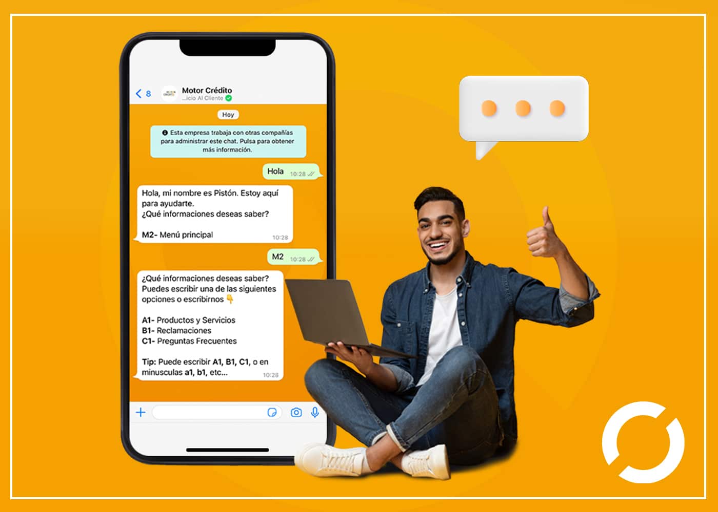 Motor Crédito lanza servicios con chatbot